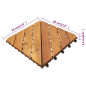 Tuiles de terrasse 20 pcs Marron 30x30 cm Bois massif d acacia