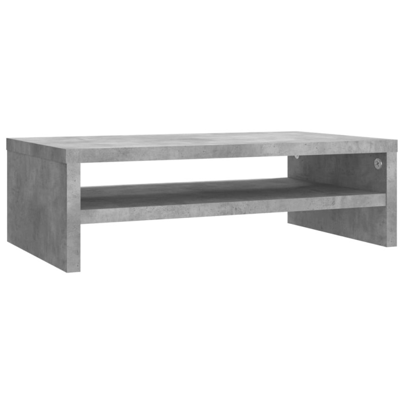 Support de moniteur Gris béton 42x24x13 cm Bois d ingénierie