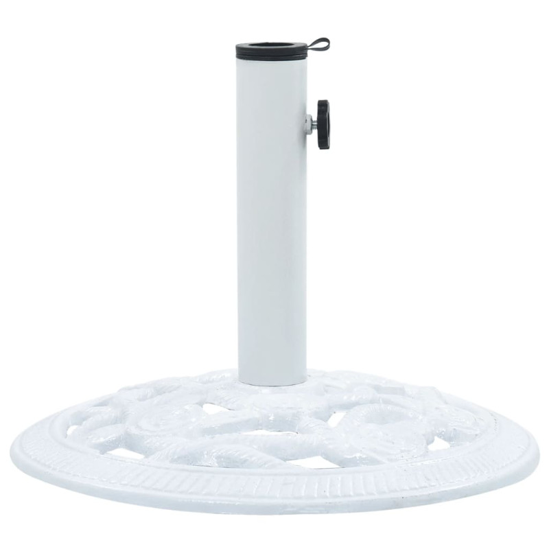 Socle de parasol Blanc 9 kg 40 cm Fonte