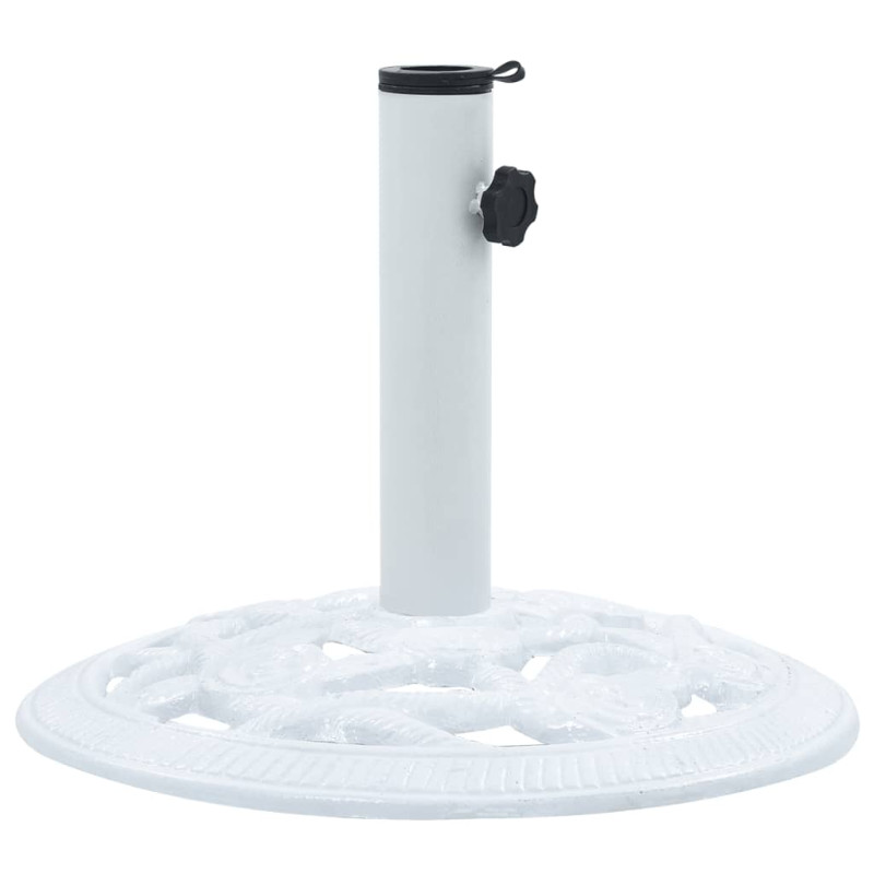 Socle de parasol Blanc 9 kg 40 cm Fonte