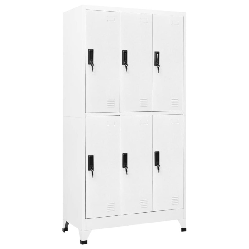 Armoire à casiers Blanc 90x45x180 cm Acier