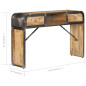 Buffet 120x30x75 cm bois de manguier massif