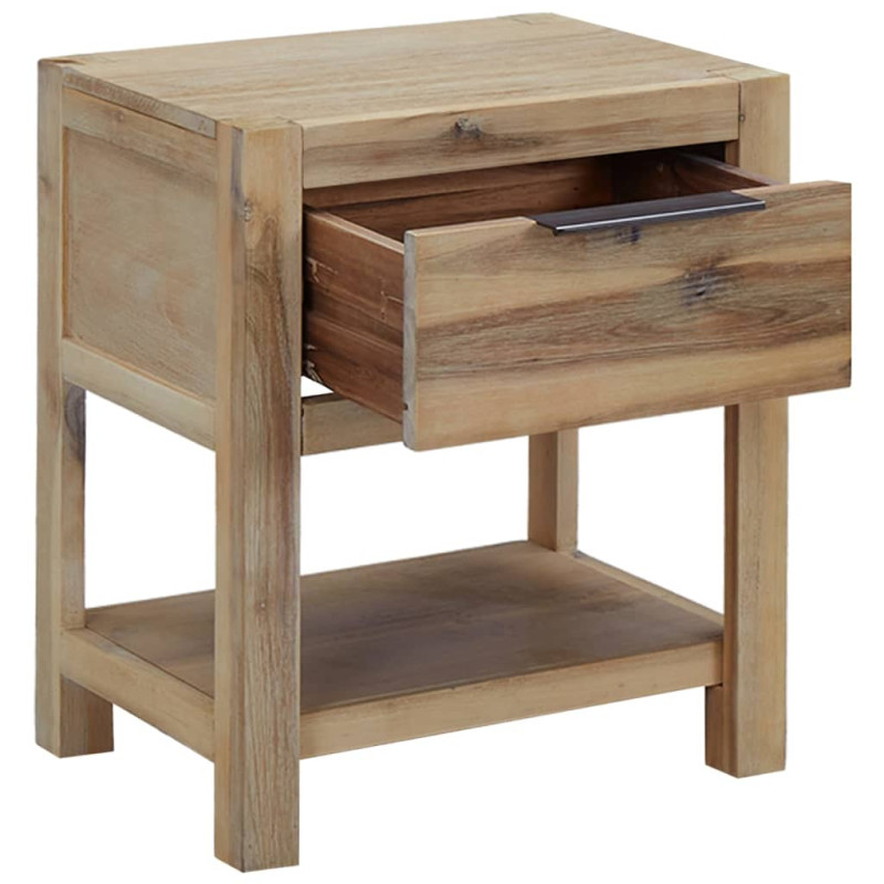 Table de chevet avec tiroir 40x30x48 cm Bois d acacia solide