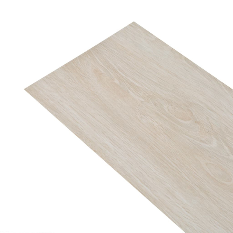 Dalles de plancher PVC autoadhésif blanc chêne classique