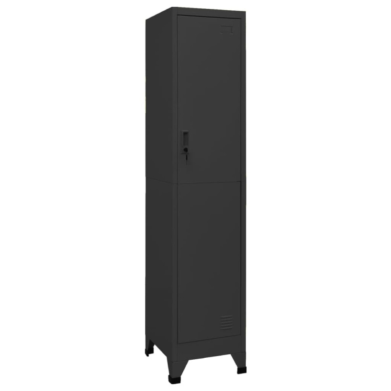 Armoire à casiers Anthracite 38x45x180 cm Acier