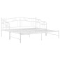 Cadre de canapé lit extensible sans matelas blanc 90x200 cm