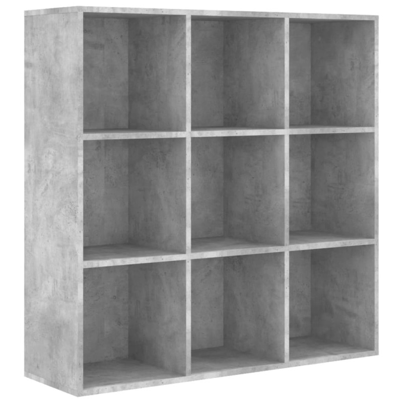 Bibliothèque gris béton 98x29x97,5 cm bois d ingénierie