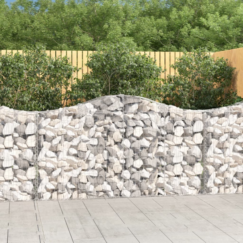 Panier de gabions arqué 200x30x100 120 cm Fer galvanisé