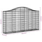 Panier de gabions arqué 200x30x100 120 cm Fer galvanisé