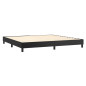 Cadre de lit sans matelas noir 200x200 cm similicuir