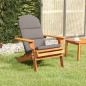 Chaise de jardin Adirondack avec coussins bois massif d acacia