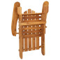 Chaise de jardin Adirondack avec coussins bois massif d acacia