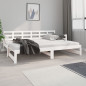 Lit coulissant sans matelas blanc 2x(80x200)cm