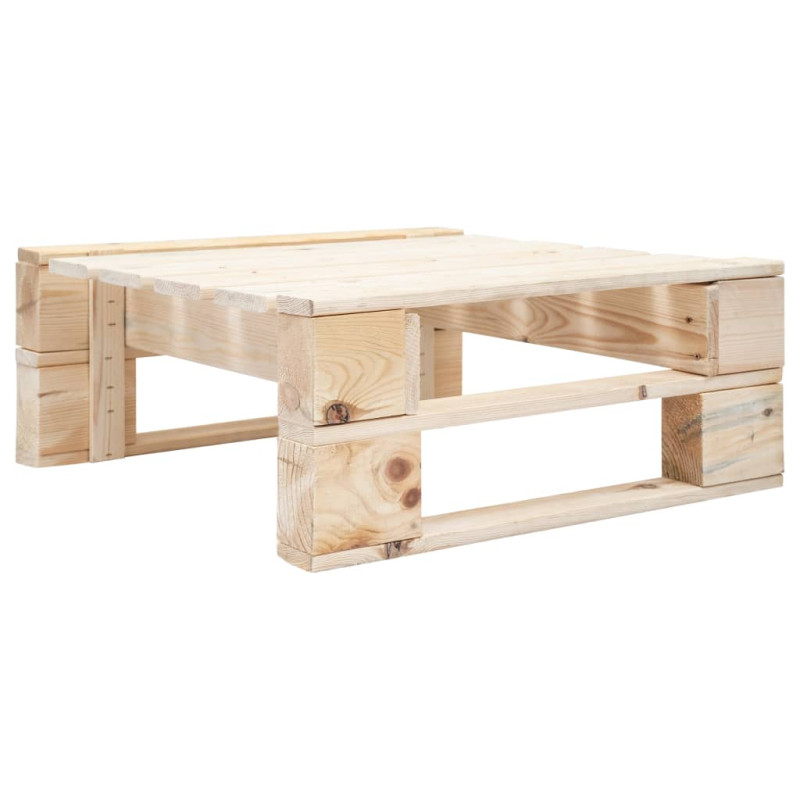 Repose pied palette de jardin bois