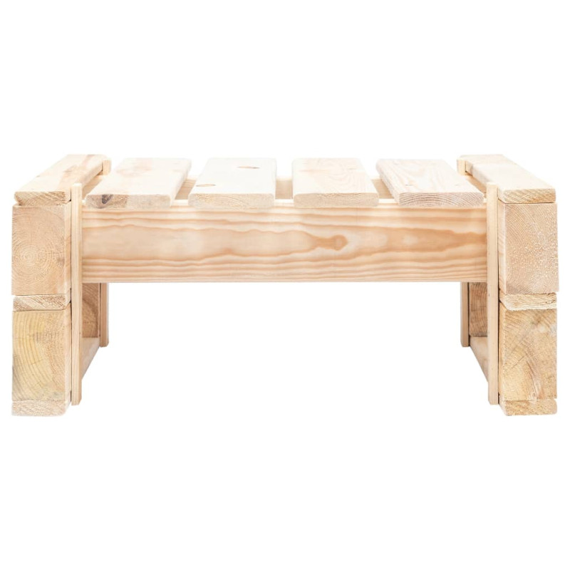 Repose pied palette de jardin bois