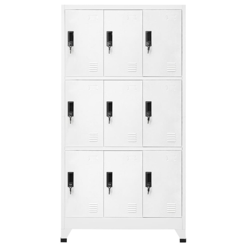 Armoire à casiers Blanc 90x45x180 cm Acier