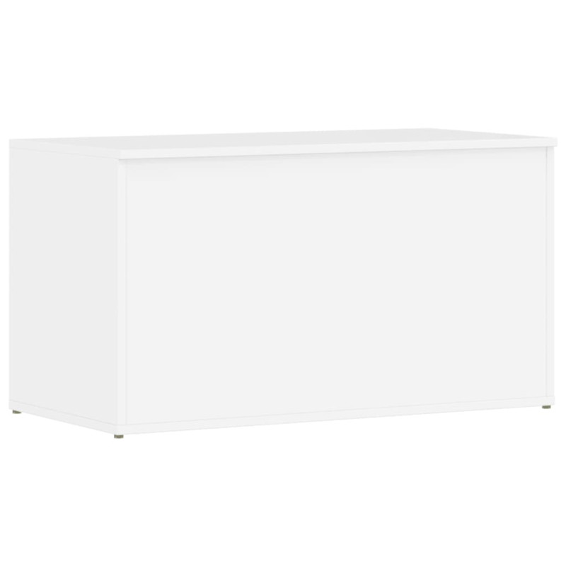 Coffre de rangement Blanc brillant 84x42x46cm Bois d ingénierie