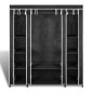 Armoire avec compartiments et tiges 45 x 150 x 176 cm Noir 