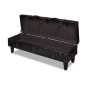 Banc long de rangement marron