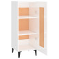 Buffet Blanc brillant 34,5x34x90 cm Bois d ingénierie