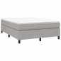 Cadre de lit sans matelas gris clair 140x200 cm tissu