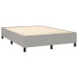 Cadre de lit sans matelas gris clair 140x200 cm tissu