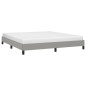 Cadre de lit sans matelas gris clair 180x200 cm tissu