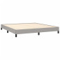 Cadre de lit sans matelas gris clair 180x200 cm tissu