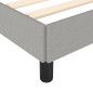 Cadre de lit sans matelas gris clair 180x200 cm tissu