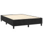 Cadre de lit sans matelas noir 140x190 cm velours