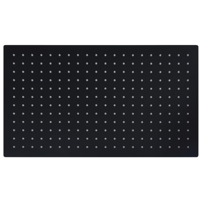 Pomme de douche pluie Inox 50x30 cm Rectangulaire Noir