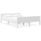 Cadre de lit sans matelas bois massif de pin blanc 160x200 cm