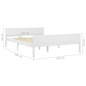 Cadre de lit sans matelas bois massif de pin blanc 160x200 cm