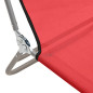 Chaises longues pliables lot de 2 rouge textilène et acier