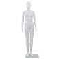 Mannequin femme corps complet base verre Blanc brillant 175 cm 