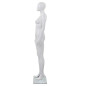 Mannequin femme corps complet base verre Blanc brillant 175 cm 