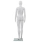 Mannequin femme corps complet base verre Blanc brillant 175 cm 