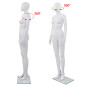 Mannequin femme corps complet base verre Blanc brillant 175 cm 