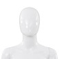 Mannequin femme corps complet base verre Blanc brillant 175 cm 