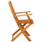 Chaises de jardin pliables lot de 2 Bois d eucalyptus massif