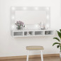 Armoire à miroir avec LED blanc 90x31,5x62 cm