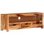 Meuble TV 110x30x40 cm Bois d acacia massif