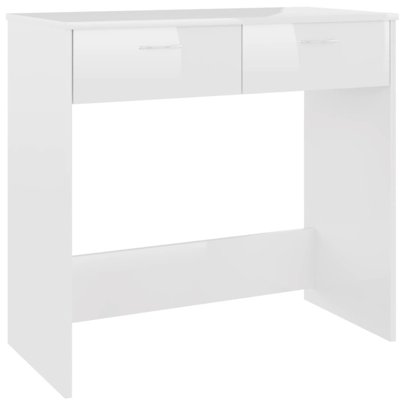 Bureau Blanc brillant 80x40x75 cm Aggloméré