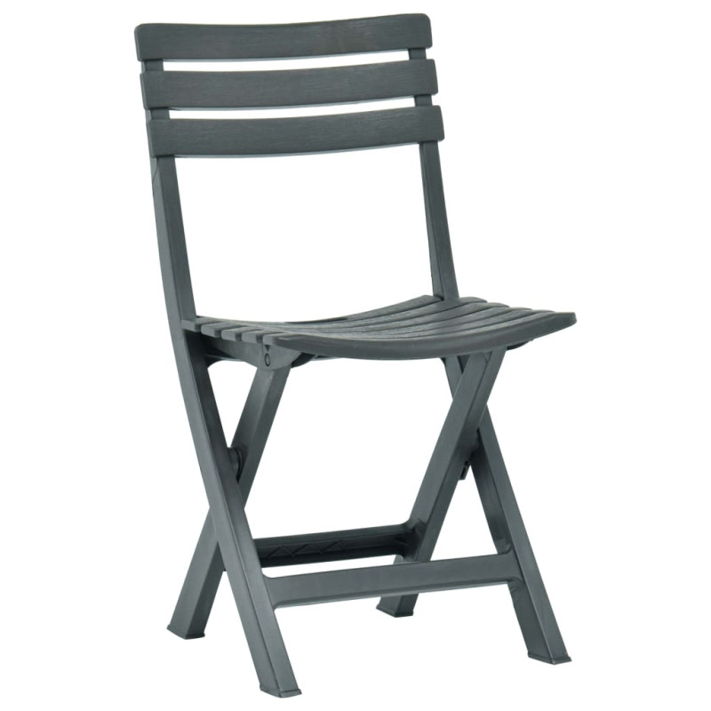 Chaises de jardin pliables lot de 2 Plastique Vert