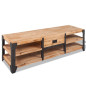 Meuble TV 140x40x45 cm bois d acacia massif