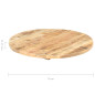 Dessus de table Bois de manguier solide Rond 25 27 mm 70 cm