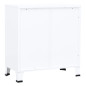 Coffre de rangement industriel Blanc 75x40x80 cm Acier