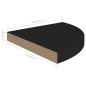 Étagères d angle flottantes 2 pcs noir 35x35x3,8 cm MDF