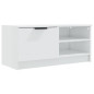 Meuble TV Blanc brillant 80x35x36,5 cm Bois d ingénierie