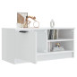 Meuble TV Blanc brillant 80x35x36,5 cm Bois d ingénierie